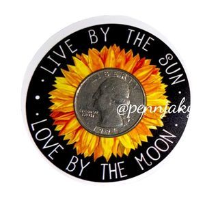 🌻2 for $9 or 4 for $15🌻 SUNFLOWER Live by the sun Love by the moon Sticker